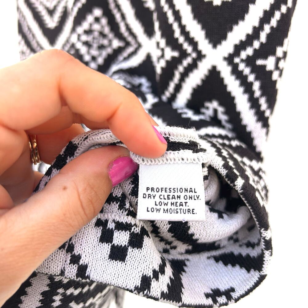 St. John Collection Patterned Knit Black White Sa… - image 6